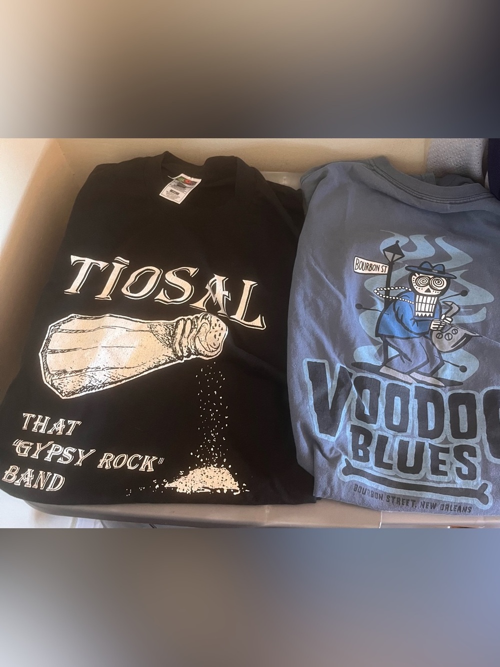 2 vintage music band shirt bundle jazz voodoo blues gypsy rock band  b2 2x